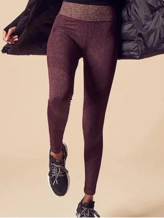 Athleta Pants - Athleta twilight Shimmer High-Waist Leggings - Sparkling Plum